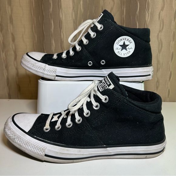 Converse Chuck Taylor All Star Madison Women's 9.5 Mid-Top Sneaker Black/White - Picture 4 of 15